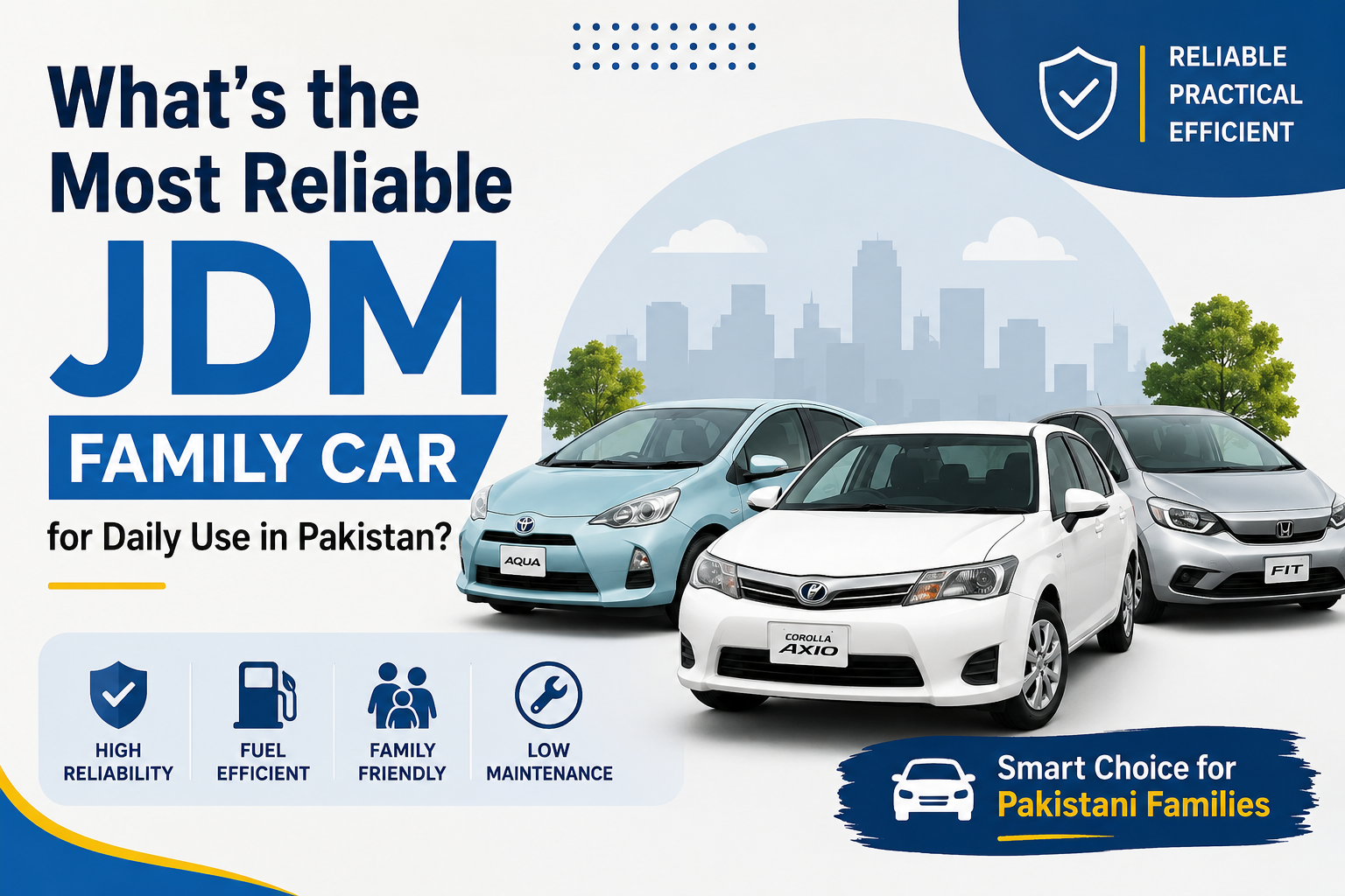 Most Reliable JDM Family Cars for Daily Use in Pakistan